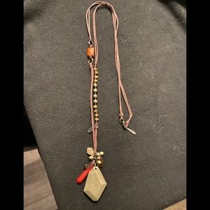 Silpada long cord beaded necklace